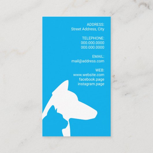 Tierarztservice-Tiere inspiriert Visitenkarte (Rückseite)