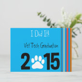 Tierarzttech-Abschluss-Einladungen 2015 Einladung (Stehend Vorderseite)