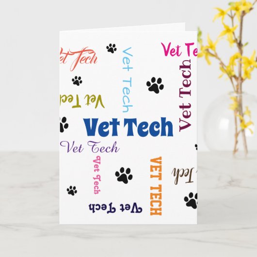Tierarzttech-Abschluss Karte (Gelbe Blume)