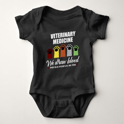 Tierarzttech-Geschenk für VeterinärTech zeichnen Baby Strampler (Vorderseite)