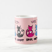 TierarztTech SPAY SÄCHLICHES ADOPTIEREN schwarze Kaffeetasse (Mittel)