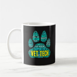 Tierarzttech-Tasse - coole Wort-Wolke für Kaffeetasse