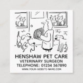 Tierarztwerbung Quadratische Visitenkarte (Vorderseite)