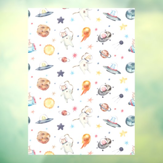 Tierastronaut Fensteraufkleber (Blatt 3)