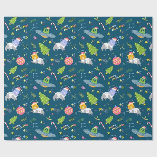 Tierastronauten Geschenkpapier (Flach)