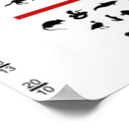 Tieraugendiagramm-Poster Poster (Ecke)