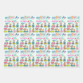 Tierausbildung Persönliche Bezeichnung Mädchen Geb Geschenkpapier Set (Vorderseite 3)