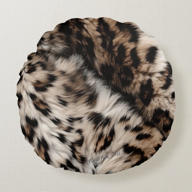 Tierausdruck Rundes Kissen (Vorderseite)