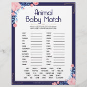 Tierbabymatte [Blumenrahmen] Briefbogen (Vorderseite)