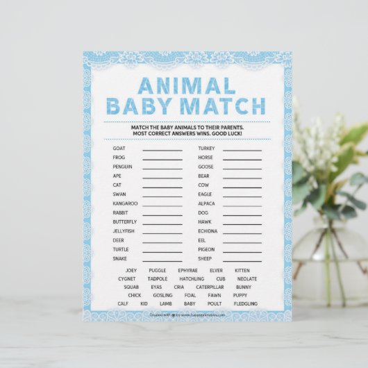 Tierbabymatte [Luxusspitze [blau]] Briefbogen (Stehend Vorderseite)