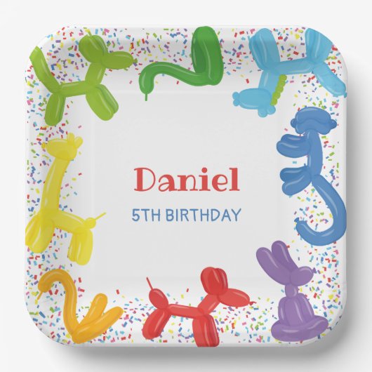 TIERBALLOONS PAPPTELLER (Vorderseite)