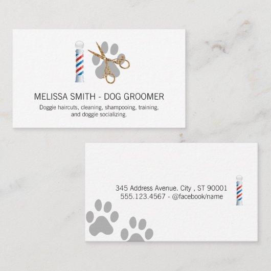 Tierbarren Visitenkarte (Vorne/Hinten)