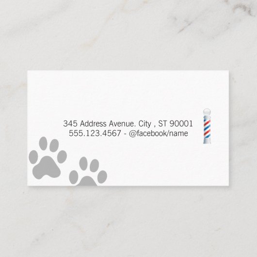 Tierbarren Visitenkarte (Rückseite)