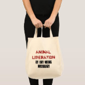 TIERbefreiung DURCH IRGENDWELCHE BEDEUTET Tragetasche (Vorderseite (Produkt))