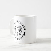 Tierbefreiung - menschliche Befreiung Kaffeetasse (Vorderseite Links)
