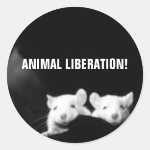 Tierbefreiung! Runder Aufkleber