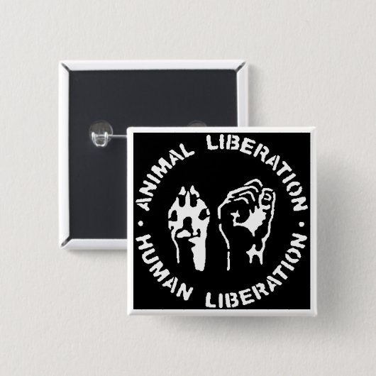 Tierbefreiungs-Knopf Button (Vorne & Hinten)