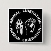 Tierbefreiungs-Knopf Button (Vorderseite)