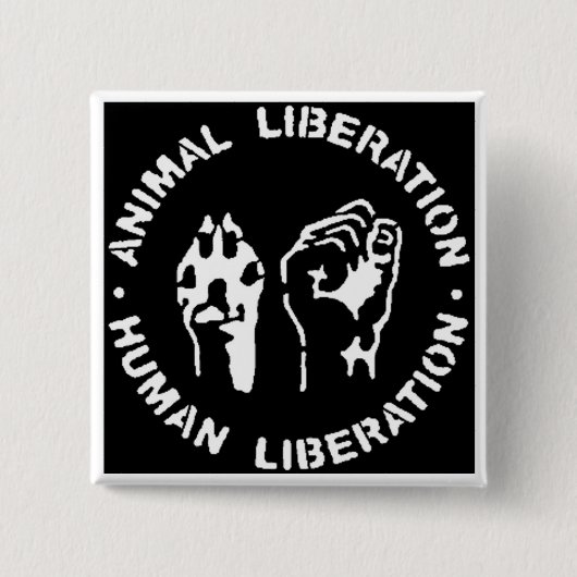 Tierbefreiungs-Knopf Button (Vorderseite)