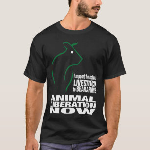 Tierbefreiungs-Schwarz-T-Shirt T-Shirt