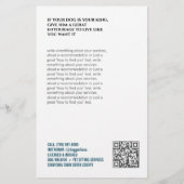 Tierbetreuer Spaziergänger  Flyer (Hinten)