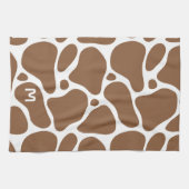Tierbild - braune und weiße Giraffe Geschirrtuch (Horizontal)