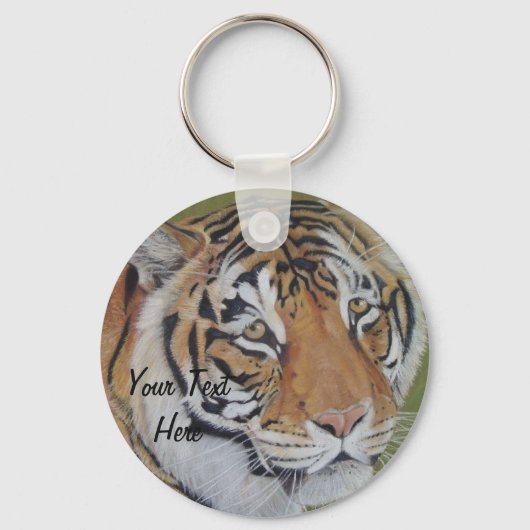 Tierbild des großen Katzenigers Schlüsselanhänger (Vorderseite)