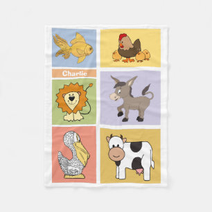 Tierbilder individuelle Name Vlies-Decke Fleecedecke