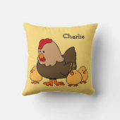 Tierbilder individuelle Name werfen Kissen (Rückseite)