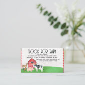 Tierbücher für Babydusche Begleitkarte (Stehend Vorderseite)