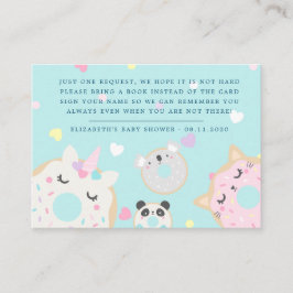 Tierbücher für Babydusche Begleitkarte