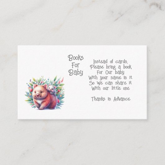 Tierbücher für Babyverpackungen Begleitkarte (Vorderseite)