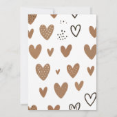 Tierchen Boho wir können frühzeitig abwarten Baby- Einladung (Rückseite)