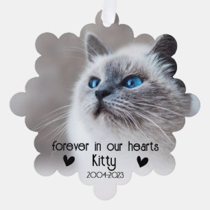 Tierdenkmäler für immer in unseren Herzen Ornament Karte