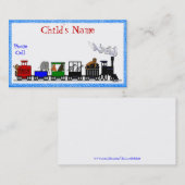 Tierder zug-Telefonkarte des Kindes Telefonnummerkarte (Vorne/Hinten)