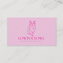 Tierdesign für Profis Pinker Lowpoly-Kauz