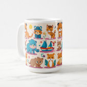 Tierdesign für spielerische Kinder Kaffeetasse (Vorderseite Links)