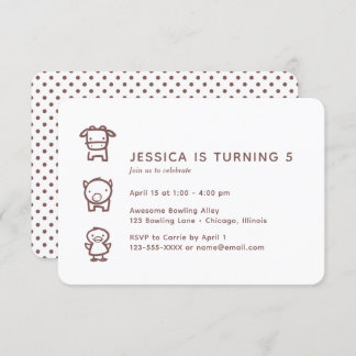 Tierdoodles-Kind zum Geburtstag Einladung