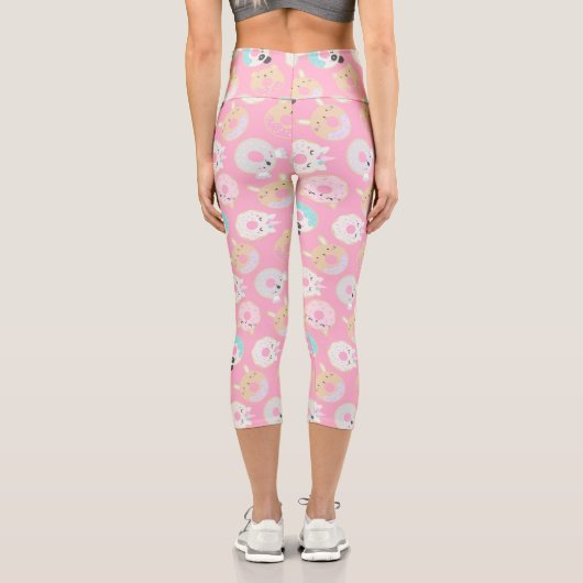 Tierdosen und Sprinklen niedlich Capri Leggings (Rückseite)
