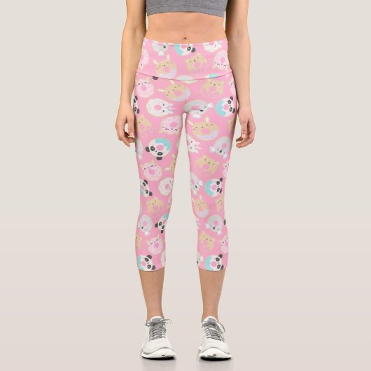 Tierdosen und Sprinklen niedlich Capri Leggings (Vorderseite)