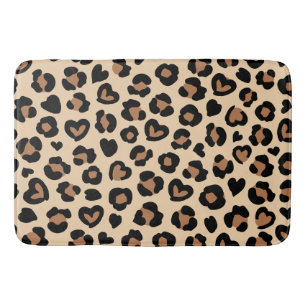 Tierdruck, Braunleopard, Geparden, Herz Badematte