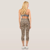 Tierdruck, Braunleopard, Geparden, Herz Capri Leggings (Rückseite)