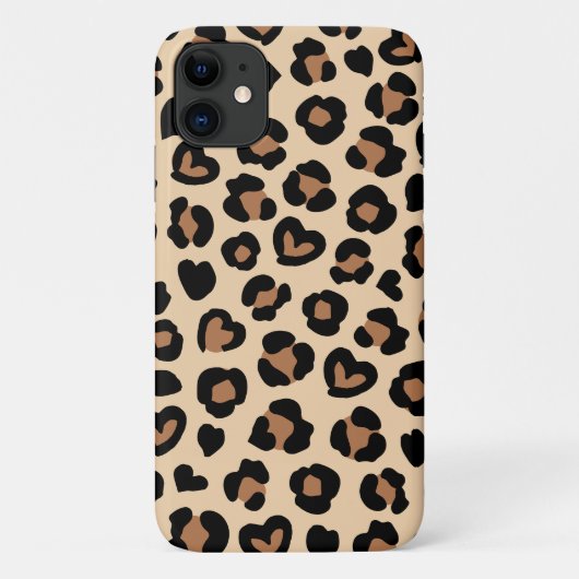 Tierdruck, Braunleopard, Geparden, Herz Case-Mate iPhone Hülle (Rückseite)