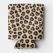 Tierdruck, Braunleopard, Geparden, Herz Dosenkühler (Vorderseite)