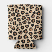 Tierdruck, Braunleopard, Geparden, Herz Dosenkühler (Rückseite)