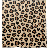 Tierdruck, Braunleopard, Geparden, Herz Duschvorhang (Vorderseite)