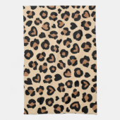 Tierdruck, Braunleopard, Geparden, Herz Geschirrtuch (Vertikal)