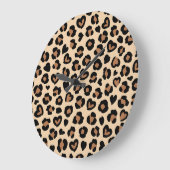 Tierdruck, Braunleopard, Geparden, Herz Große Wanduhr (Winkel)