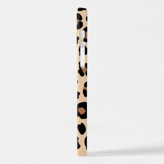 Tierdruck, Braunleopard, Geparden, Herz iPhone Hülle (Linke Seite)