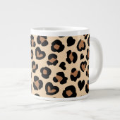 Tierdruck, Braunleopard, Geparden, Herz Jumbo-Tasse (Vorderseite Rechts)